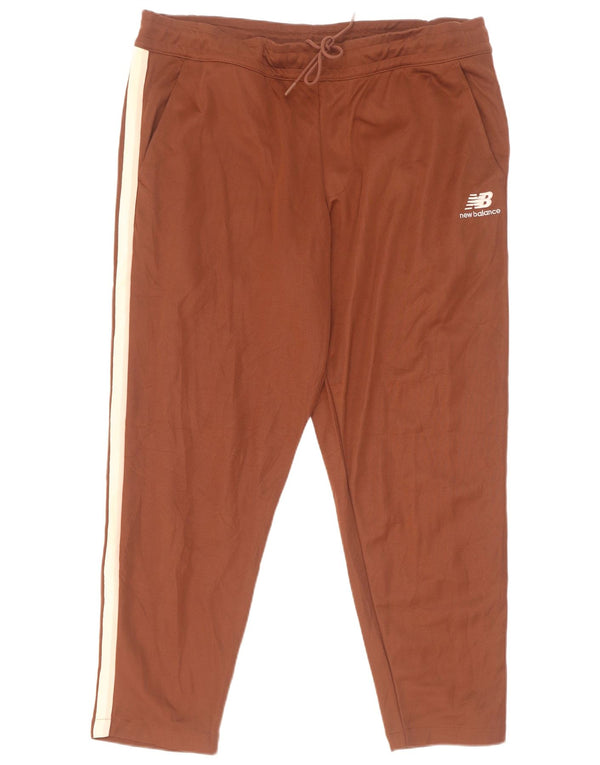 Pantaloni da tuta da uomo New Balance XL in cotone color block marrone