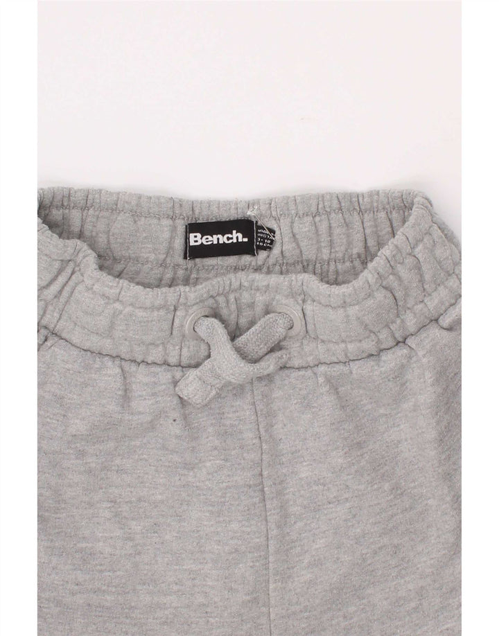 Pantaloncini sportivi grafici da banco per ragazzi 9-10 anni in cotone grigio