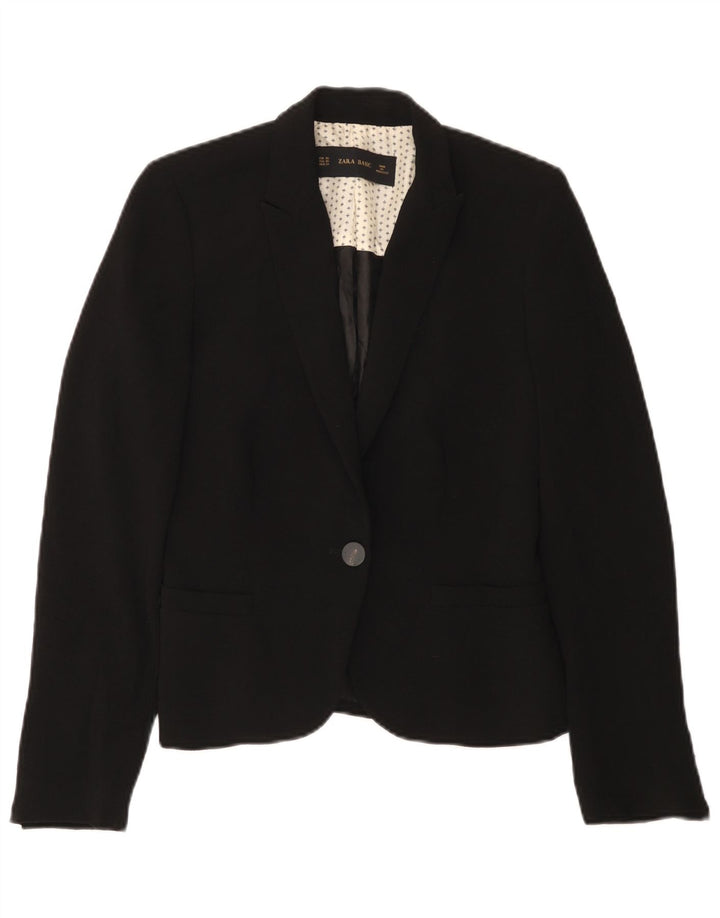 Giacca blazer a 1 bottone da donna Zara UK 6 XS nera