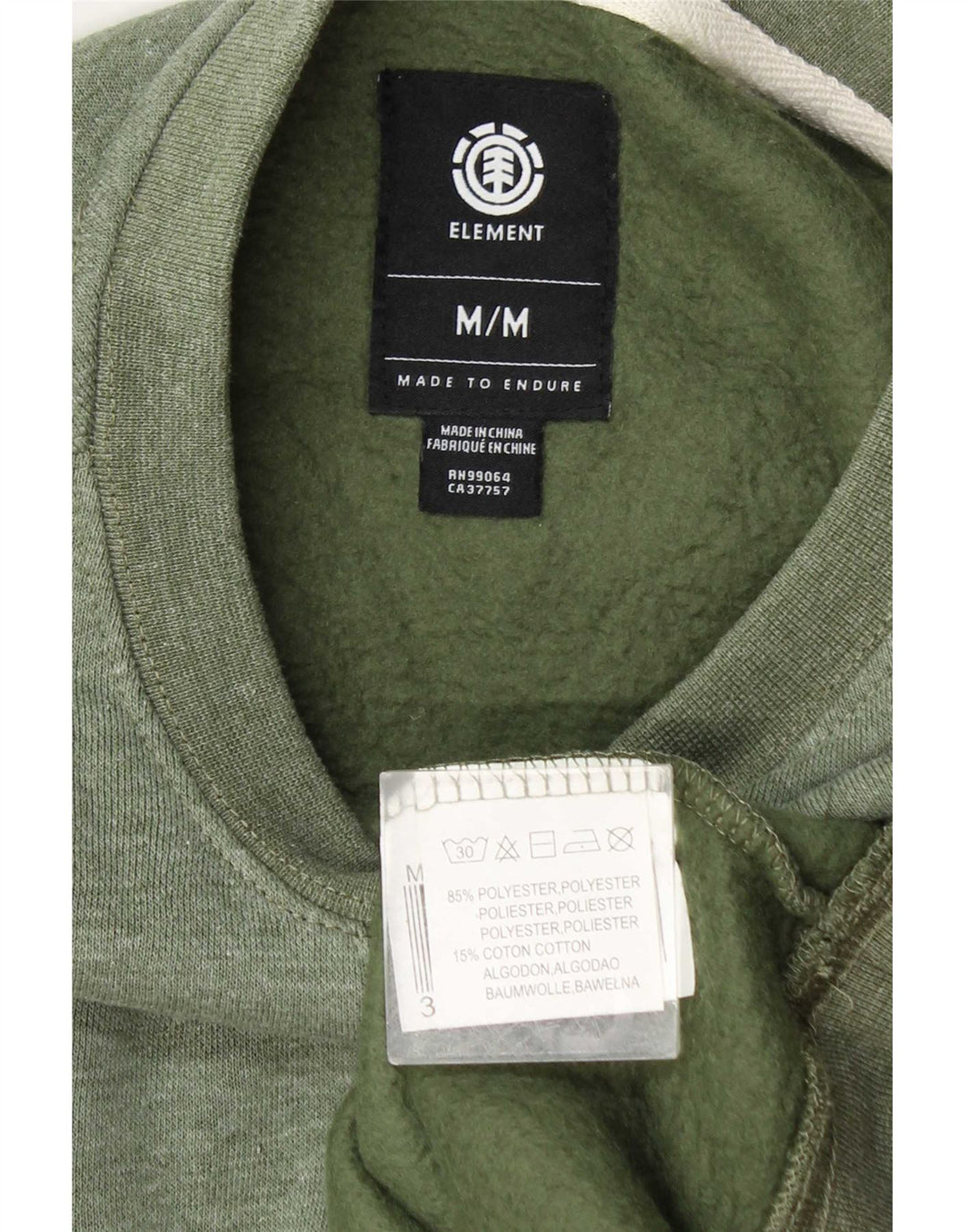 Felpa da uomo Element Maglione in poliestere verde medio