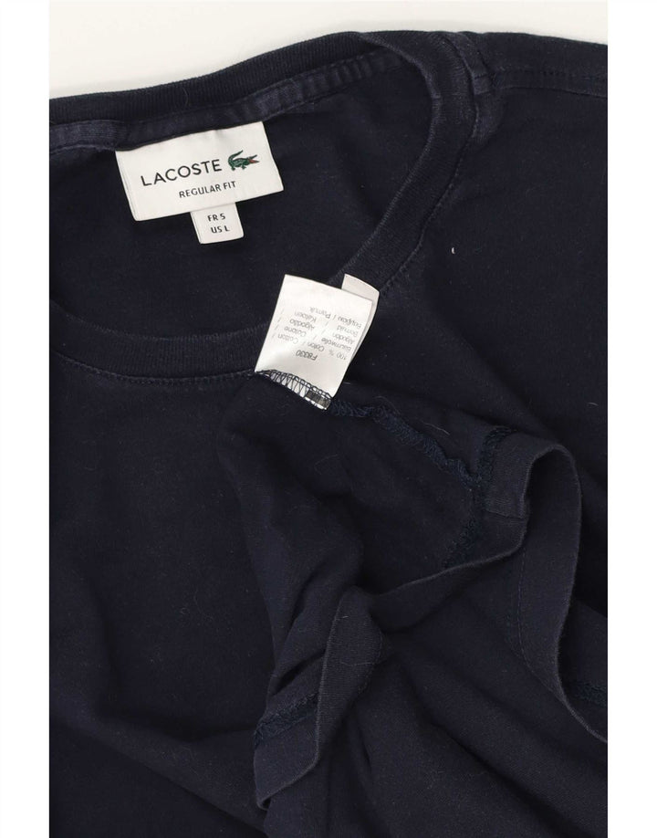 T-shirt Lacoste da uomo vestibilità regolare taglia 5 grande in cotone blu navy