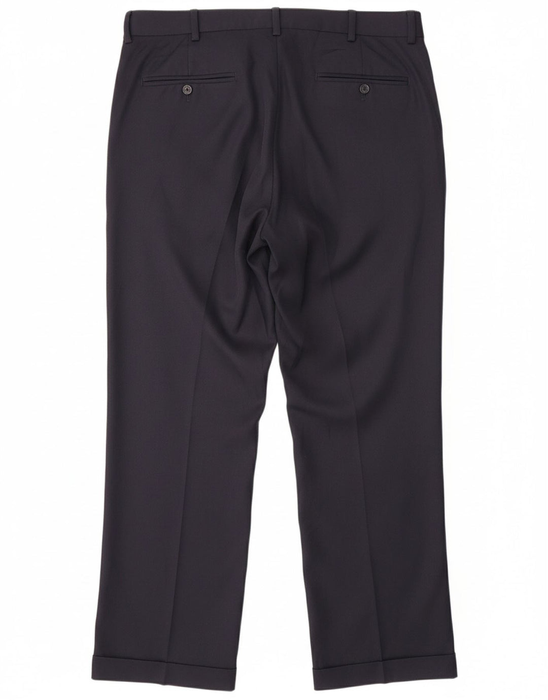 IZOD Mens Straight Suit Trousers W34 L32 Navy Blue Polyester