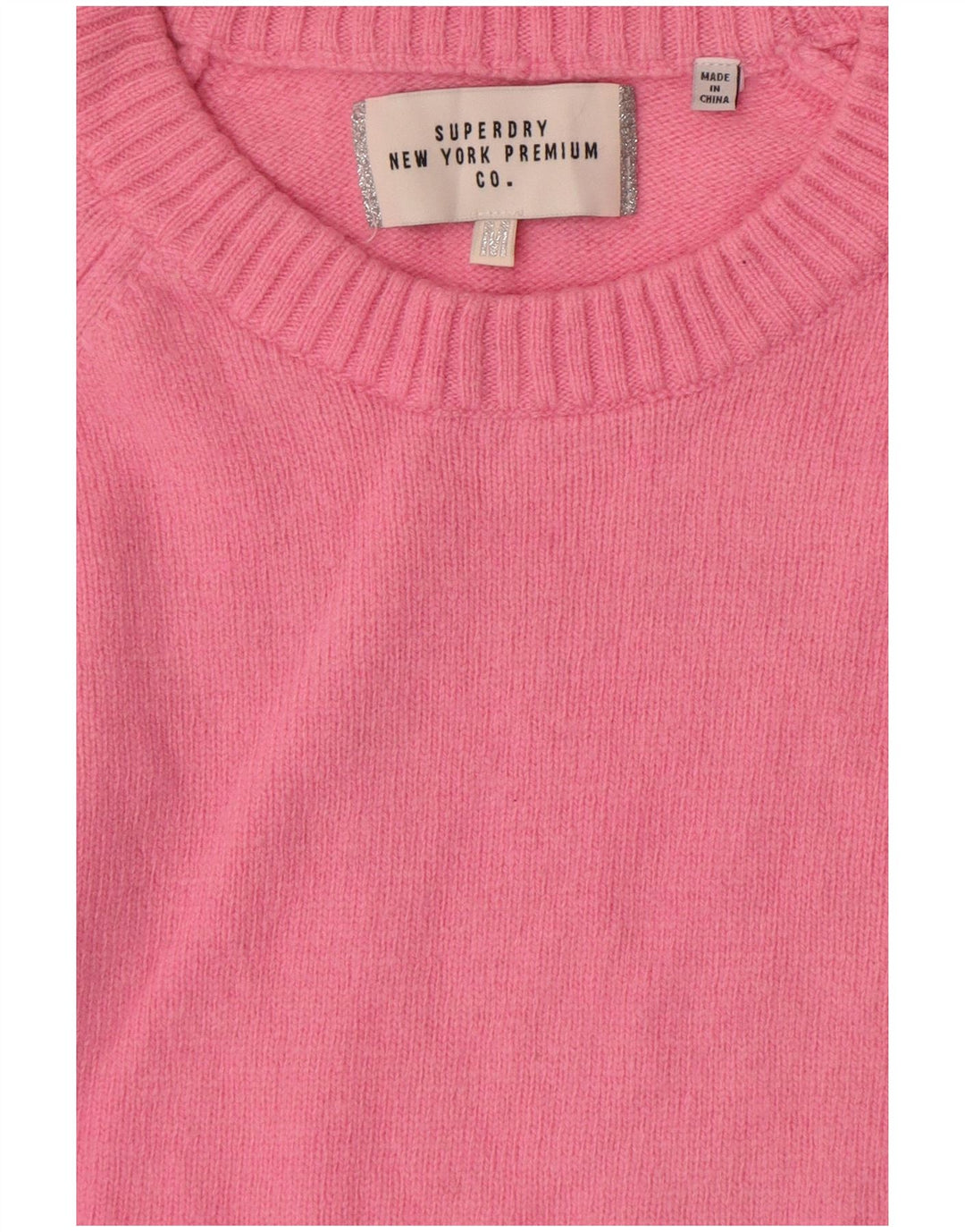 Maglione maglione girocollo da donna Superdry UK 14 rosa medio