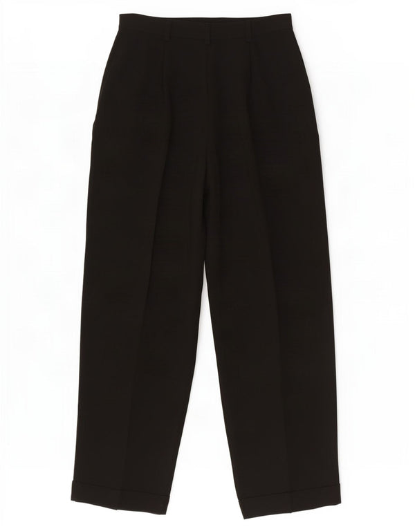 Pantaloni da abito da donna St. Michael Marks & Spencer UK 10 piccoli W26 L27 neri