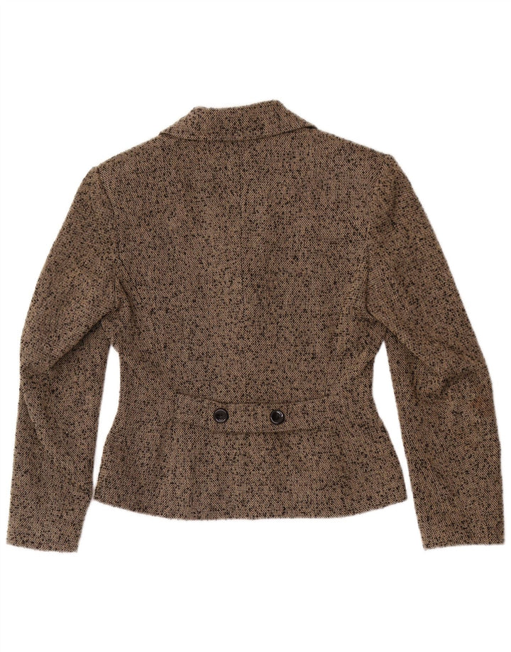 Giacca blazer a 4 bottoni da donna Max Dine IT 42 Acrilico screziato marrone medio
