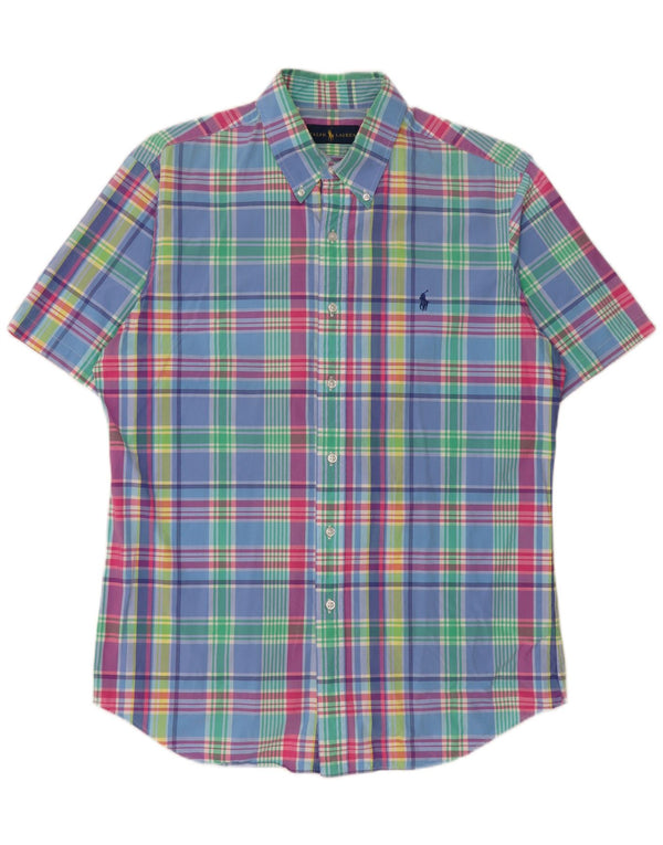 Ralph Lauren Mens Short Sleeve Shirt Large Blue Check