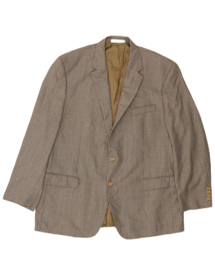 Giacca blazer a 2 bottoni da uomo Ralph Lauren UK 46 2XL poliestere grigio