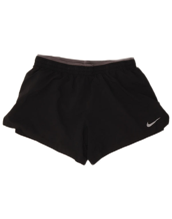 Pantaloncini sportivi Nike Dri Fit da donna UK 10 piccoli poliestere grigio