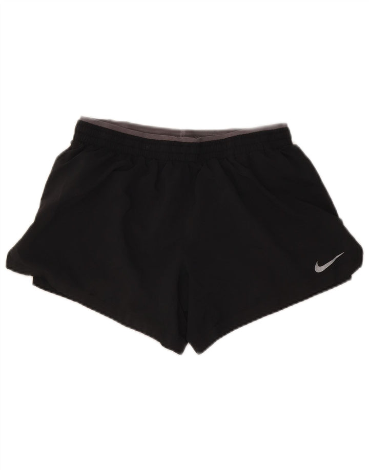 Pantaloncini sportivi Nike Dri Fit da donna UK 10 piccoli poliestere grigio