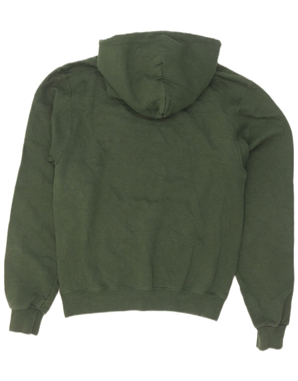 Maglione con cappuccio grafico da uomo Champion piccolo in cotone verde