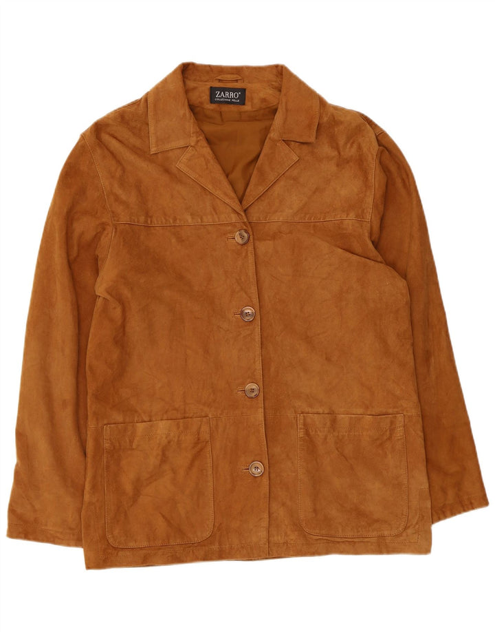 Giacca in pelle scamosciata da donna Zarro IT 42 in pelle marrone medio
