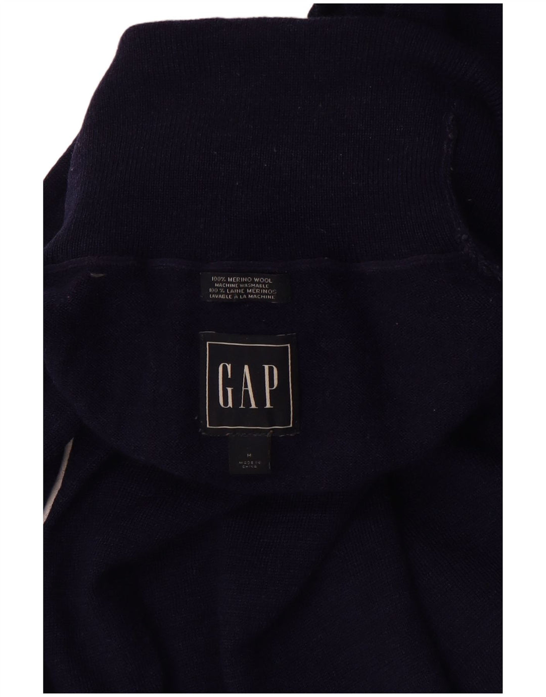 Maglione maglione da uomo con collo alto Gap in lana blu navy media