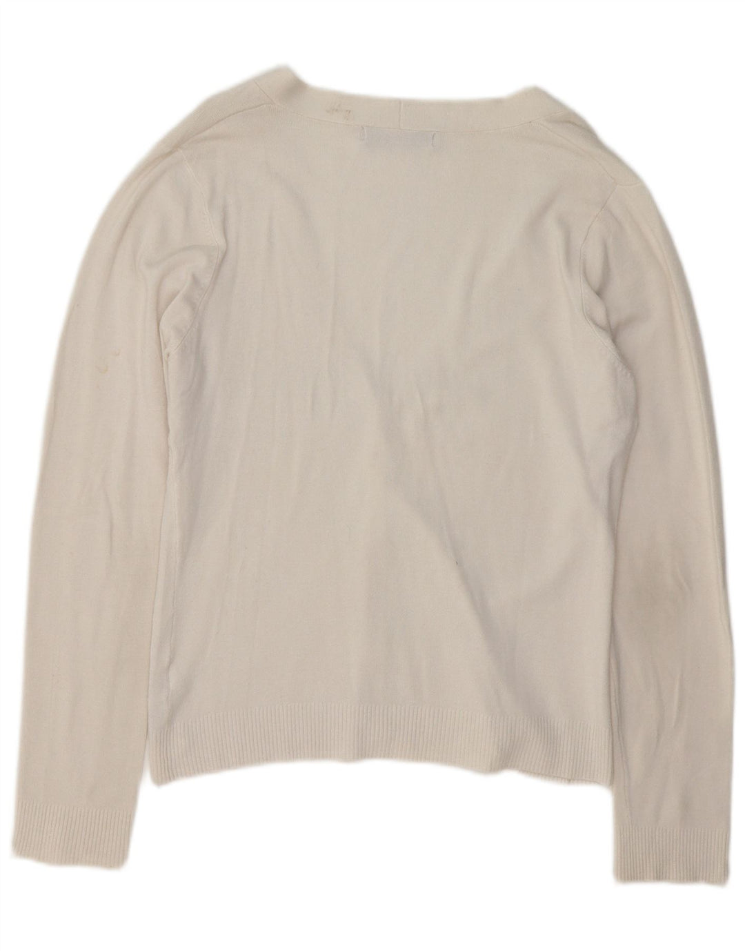 Maglione cardigan da donna Zara UK 16 grande rayon bianco