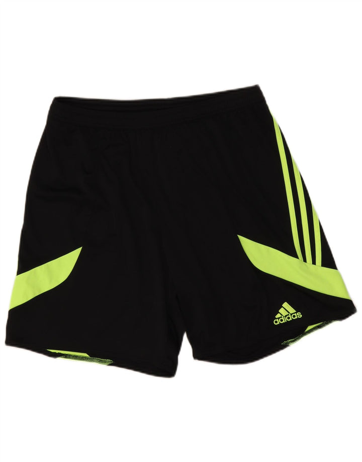 Pantaloncini sportivi Adidas Climalite da uomo, grandi, in poliestere color block nero