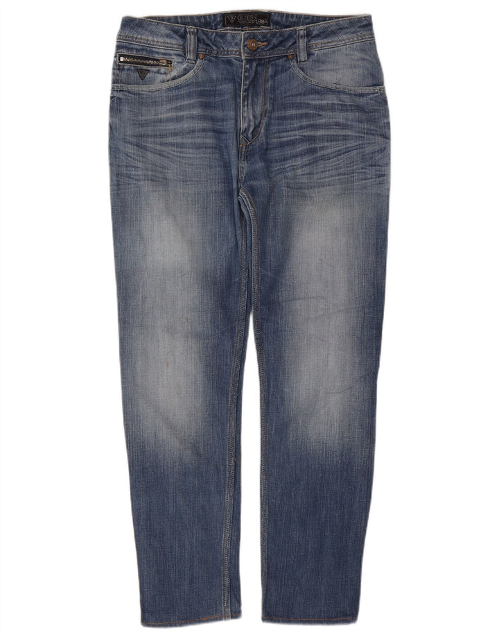 Jeans dritti da uomo Guess W32 L29 cotone blu