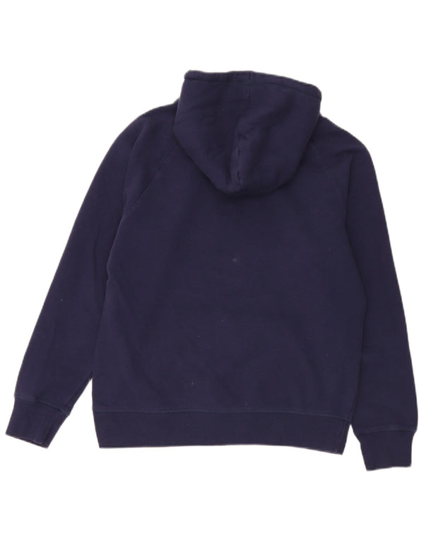 Maglione con cappuccio grafico da uomo New Balance in cotone blu medio