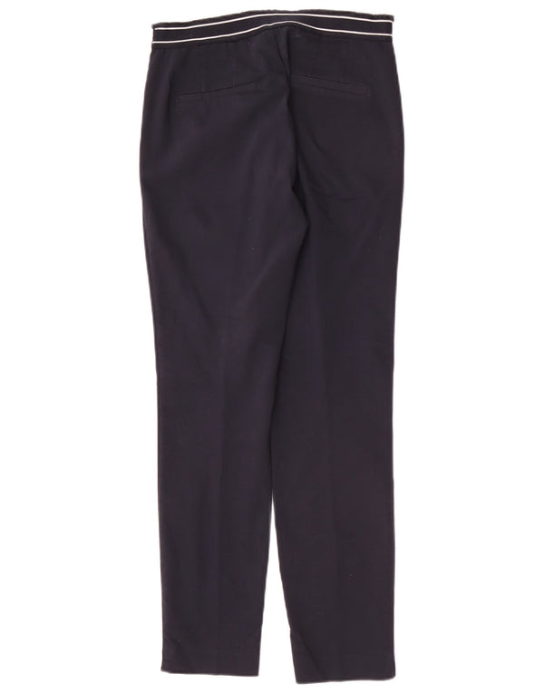 Pantaloni chino dritti da donna Zara piccoli W26 L28 cotone blu navy