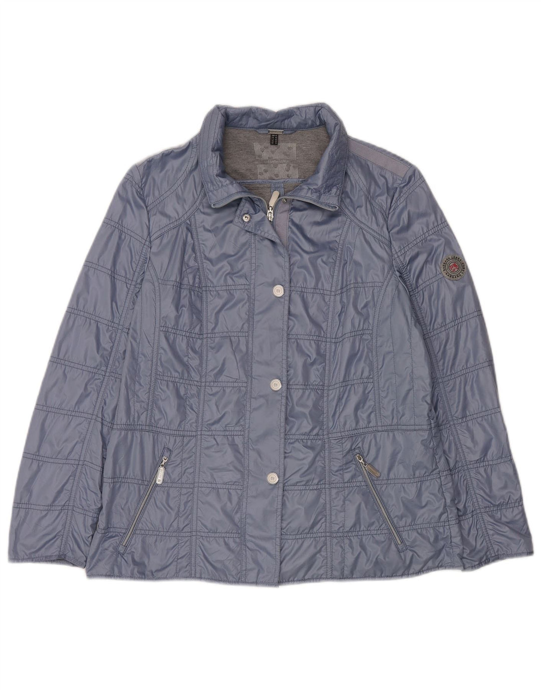 Giacca bomber da donna Barbara Lebek UK 16 grande poliestere blu