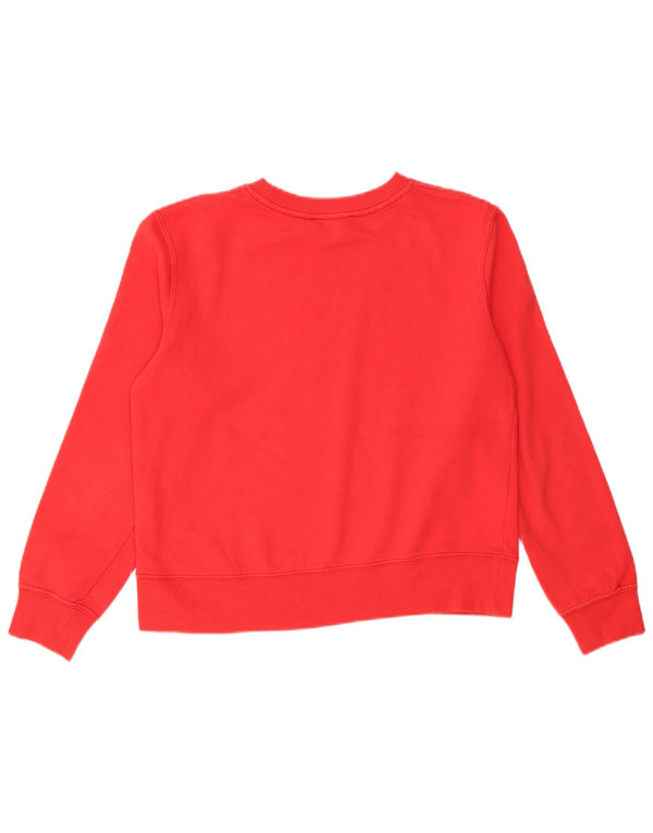 Felpa Zara da donna, maglione UK 14, cotone rosso medio