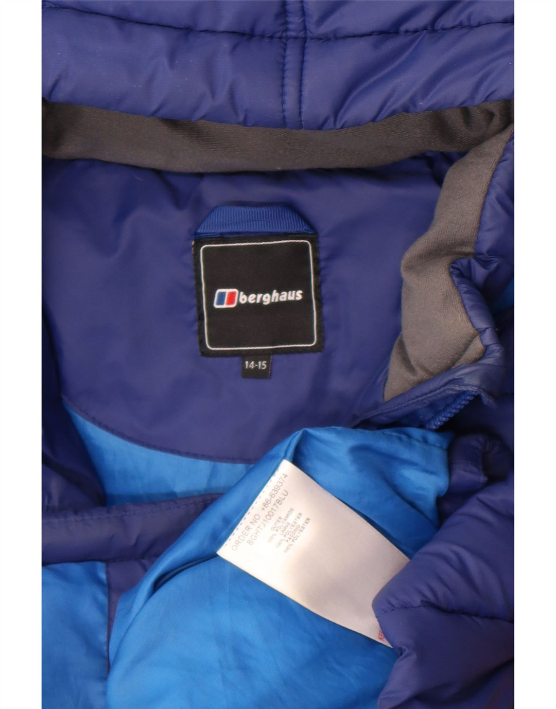 Giacca imbottita con cappuccio Berghaus per ragazzi 14-15 anni in poliammide blu