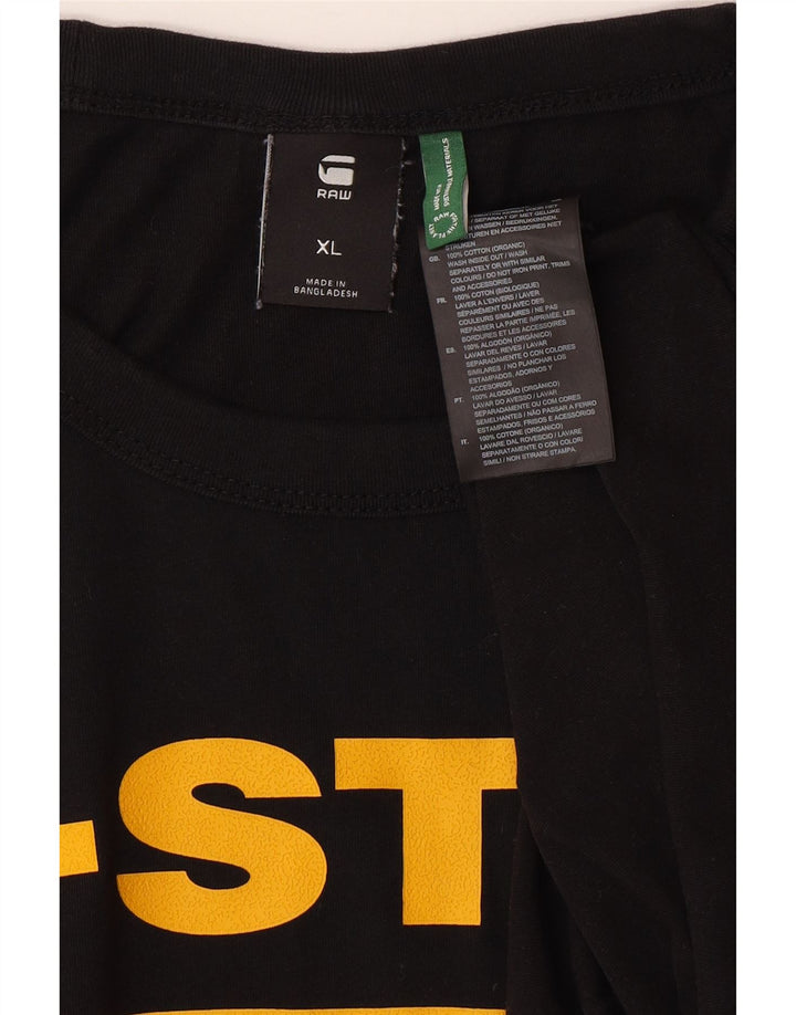 T-shirt grafica da uomo G-STAR Top XL in cotone nero