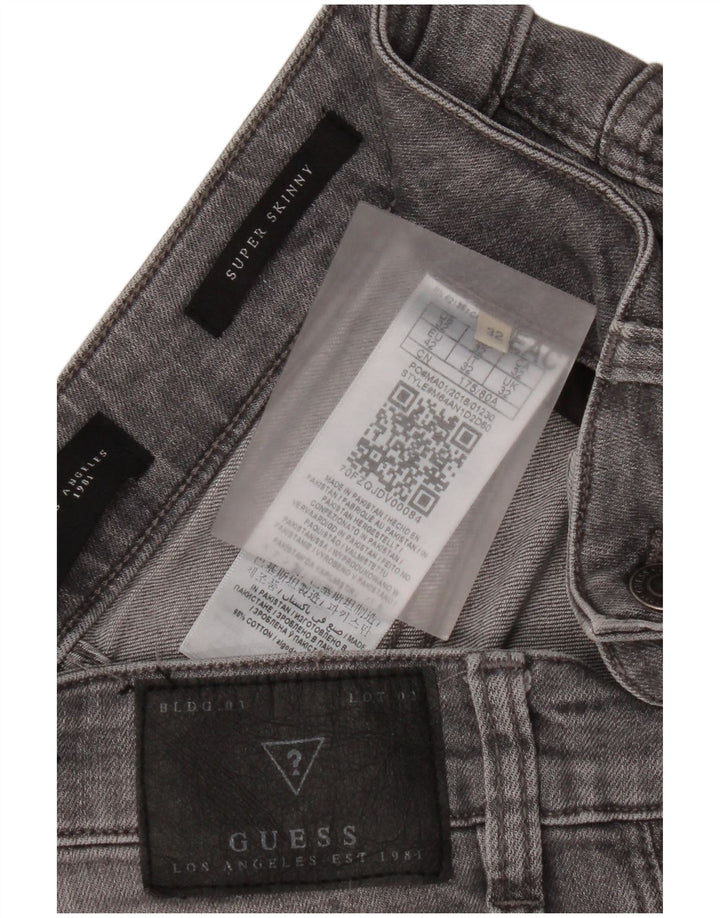 Jeans super skinny da donna Guess W32 L32 cotone grigio