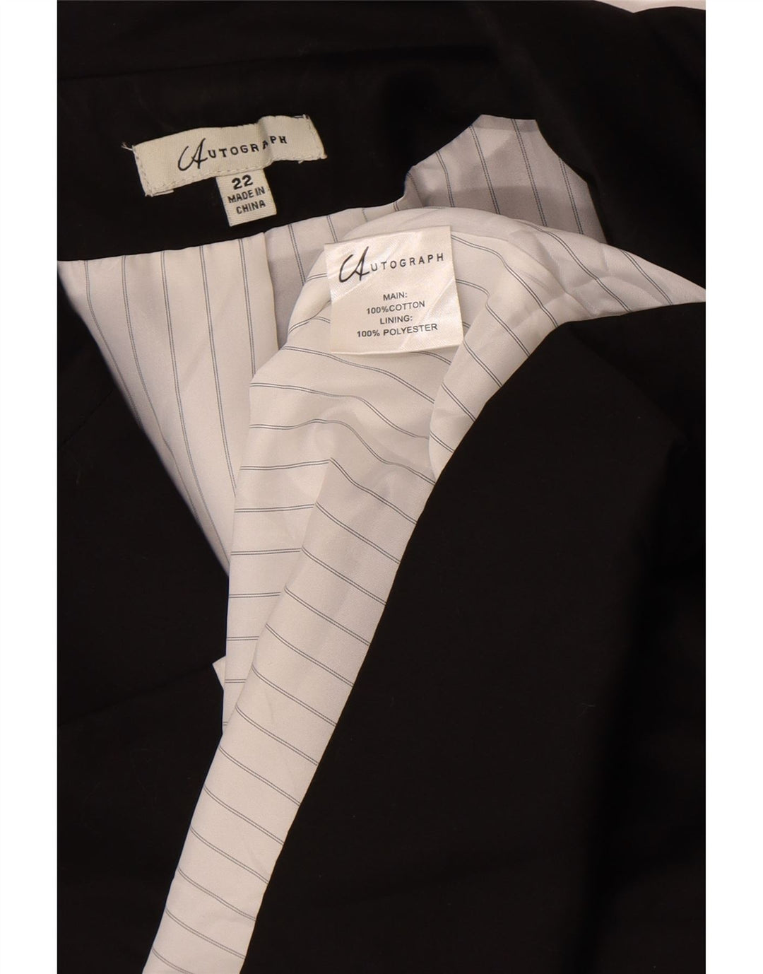 Giacca blazer a 3 bottoni Autograph da donna Marks & Spencer UK 22 3XL Nera