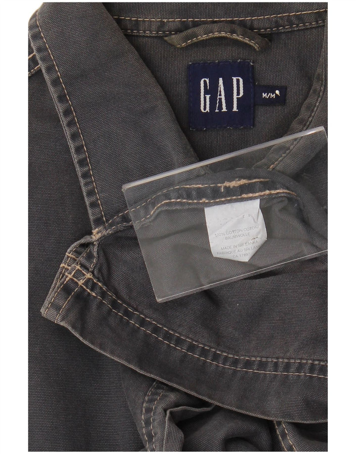 Camicia a maniche corte da uomo Gap in cotone grigio medio