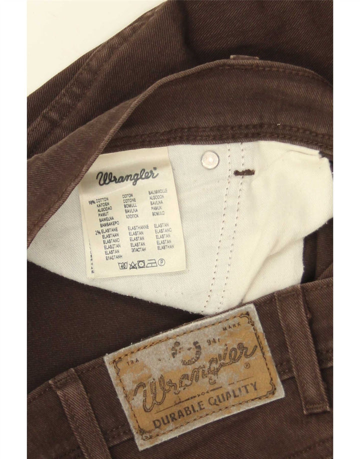 Jeans dritti da uomo Wrangler vestibilità regolare W40 L30 cotone marrone