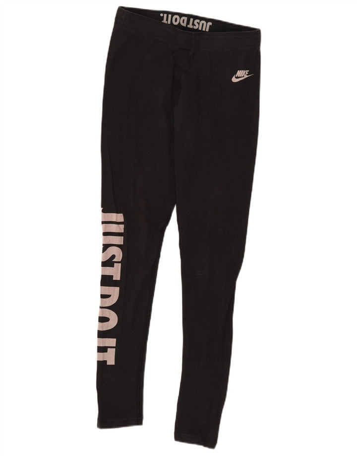 Leggings grafici da donna Nike UK 10 piccoli cotone nero