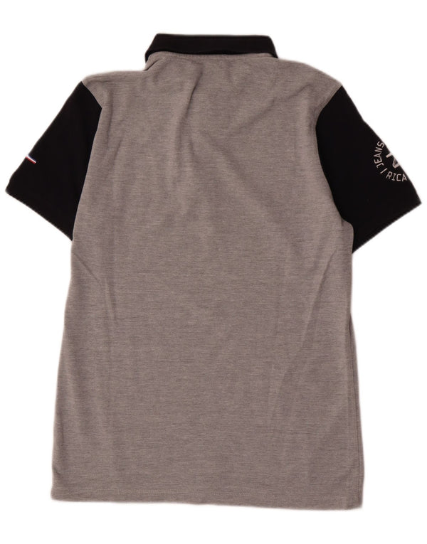 Polo grafica da uomo Rica Lewis in cotone color block grigio medio