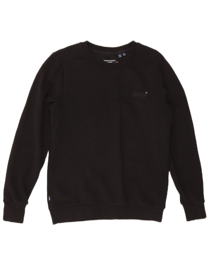 Felpa da donna Superdry Maglione UK 14 Large Nero Cotone