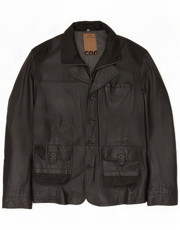 Conbipel Giacca in pelle da uomo IT 56 2XL Nera