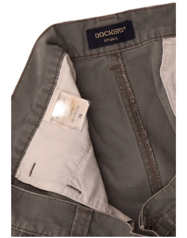 DOCKERS Mens Cargo Shorts W36 Large Grey Cotton