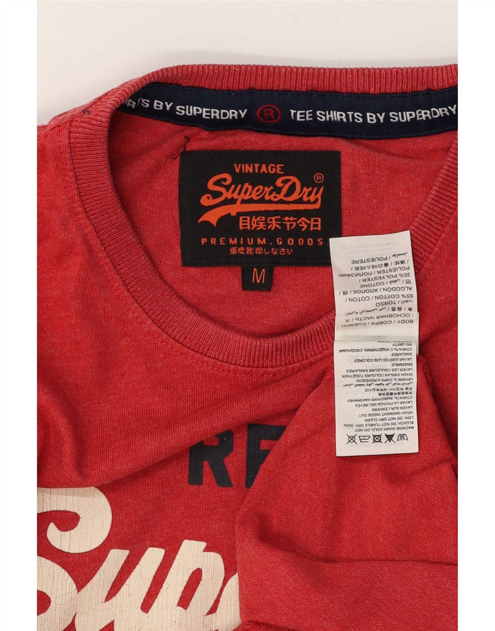 T-shirt grafica da uomo SUPERDRY Top in cotone rosso medio