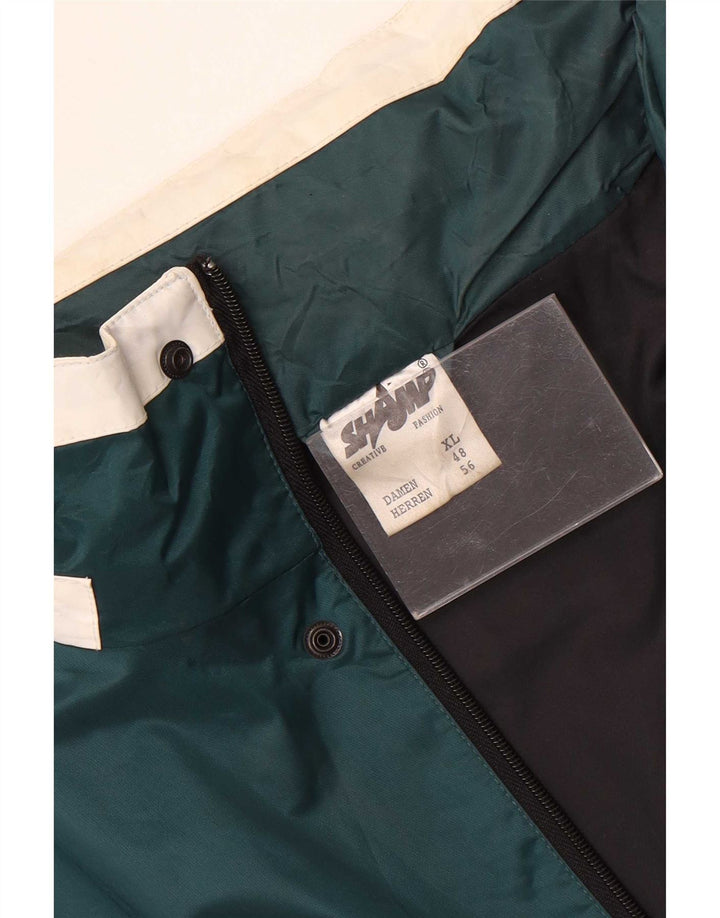 Giacca antipioggia da uomo con cappuccio Shamp EU 56 XL Verde Colourblock in poliammide