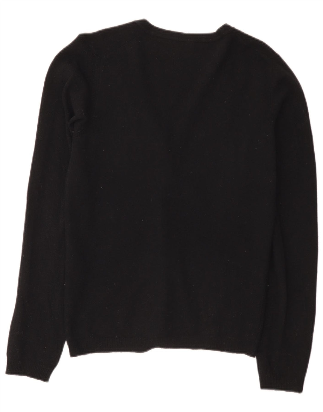Maglione cardigan da donna Benetton UK 10 piccolo in lana nera