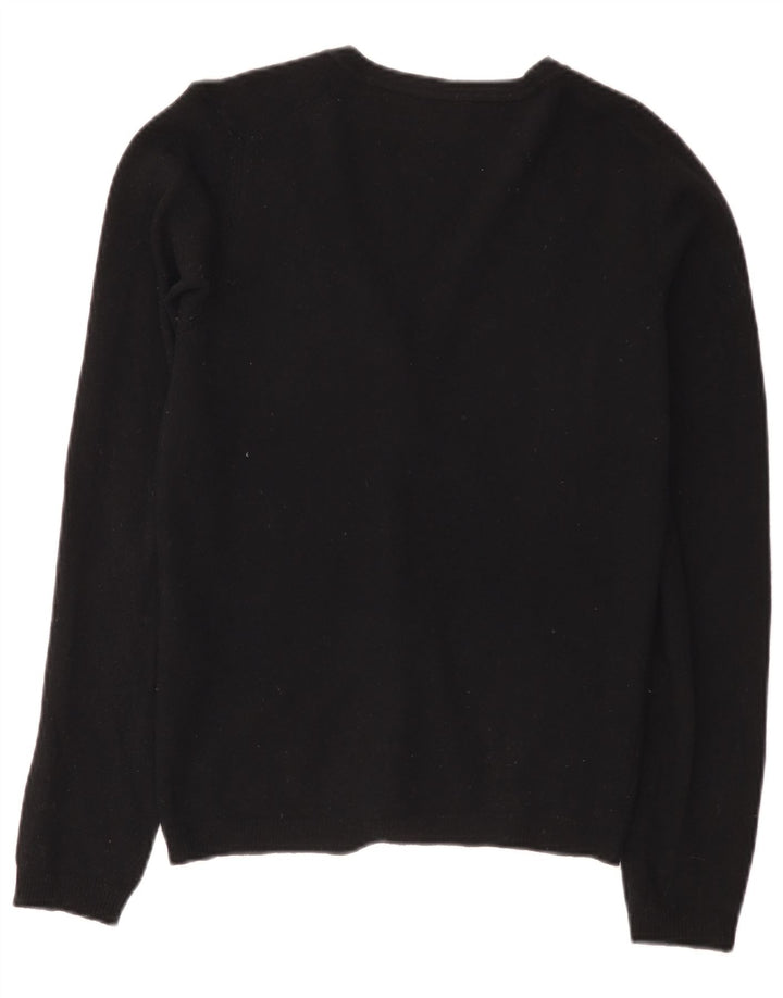 Maglione cardigan da donna Benetton UK 10 piccolo in lana nera