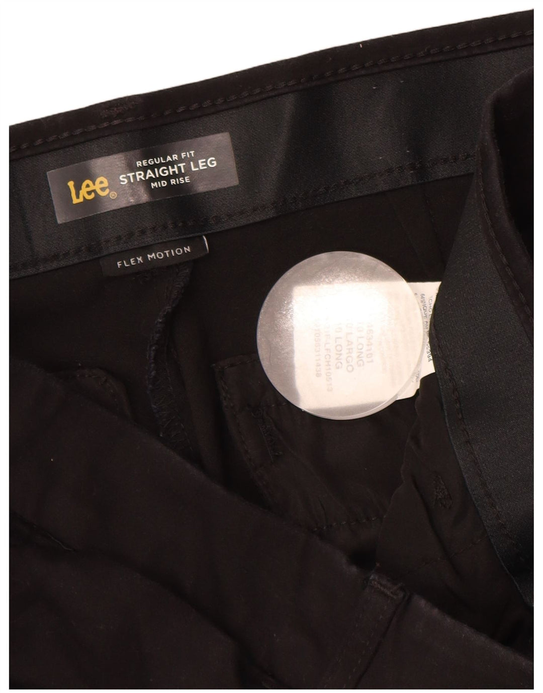 Pantaloni casual dritti da donna con vestibilità regolare LEE US 10 Large W33 L32 neri