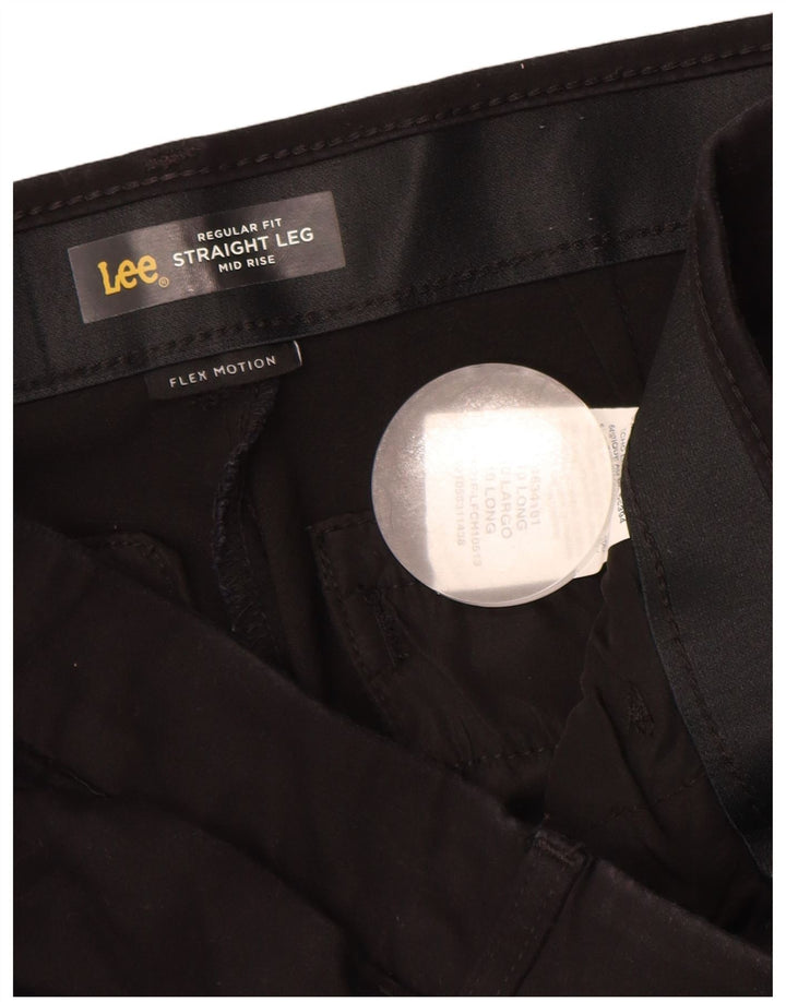 Pantaloni casual dritti da donna con vestibilità regolare LEE US 10 Large W33 L32 neri