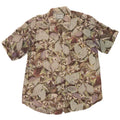 Camicia vintage da uomo a maniche corte in viscosa floreale multicolore media