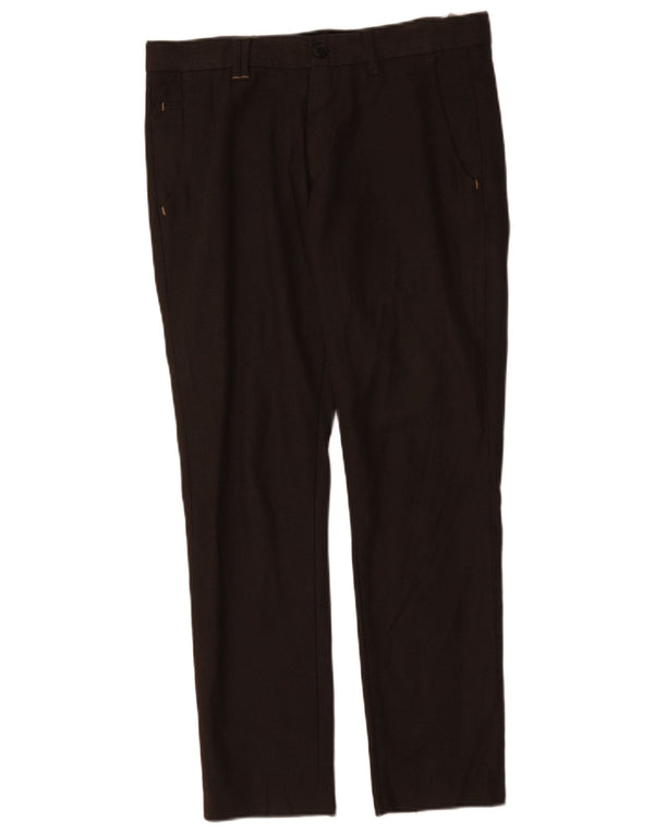 Pantaloni chino slim da uomo Zara EU 38 Small W30 L29 cotone nero