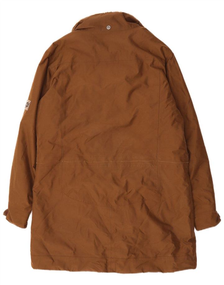 JACK WOLFSKIN Womens Sherpa Windbreaker Coat UK 16 Large Brown Polyester