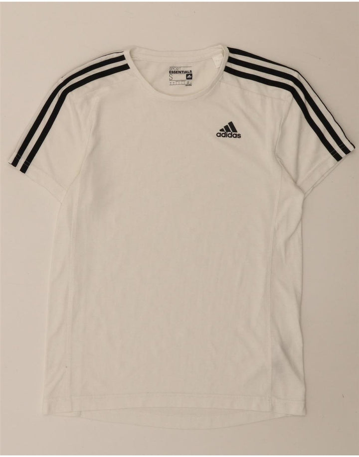 T-shirt Adidas Climalite da donna Top UK 10 Small Poliestere bianco