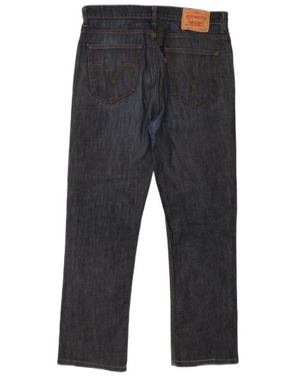 Levi's Mens Straight Jeans W34 L34 Navy Blue Cotton