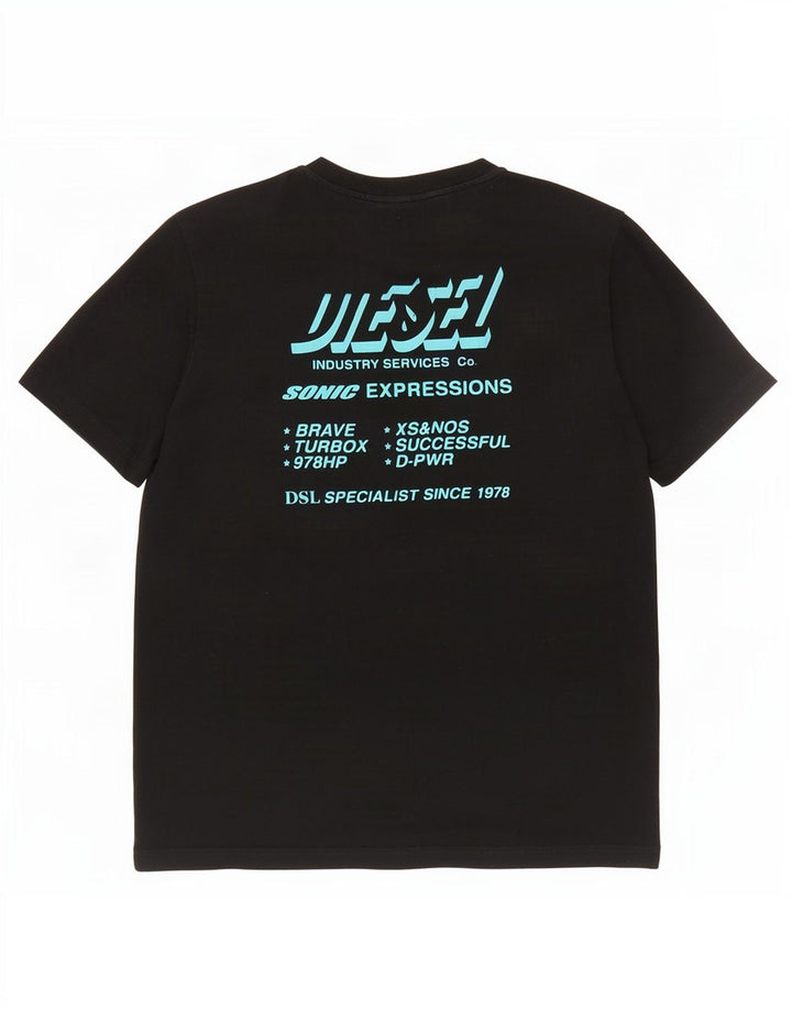 T-shirt grafica da uomo Diesel Top in cotone nero medio