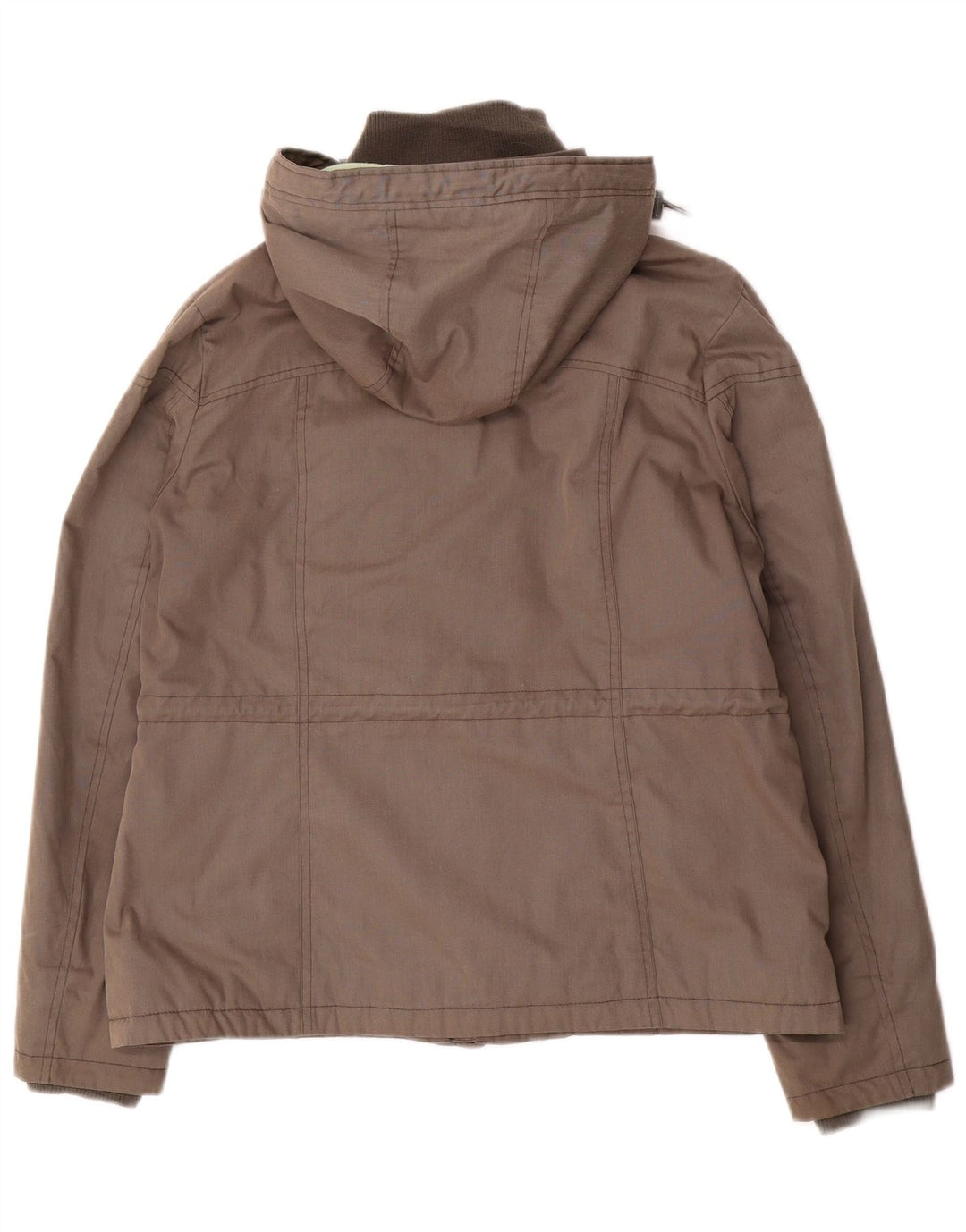 Giacca a vento con cappuccio da donna Fat Face UK 16 grande cotone grigio