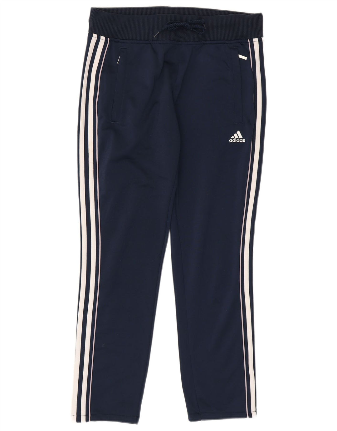 ADIDAS Womens Tracksuit Trousers UK 12 Medium Navy Blue Polyester Vintage Adidas and Second-Hand Adidas from Messina Hembry 