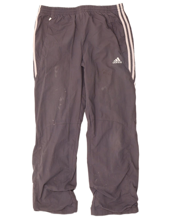 Pantaloni da tuta Adidas da uomo in poliammide grigio medio