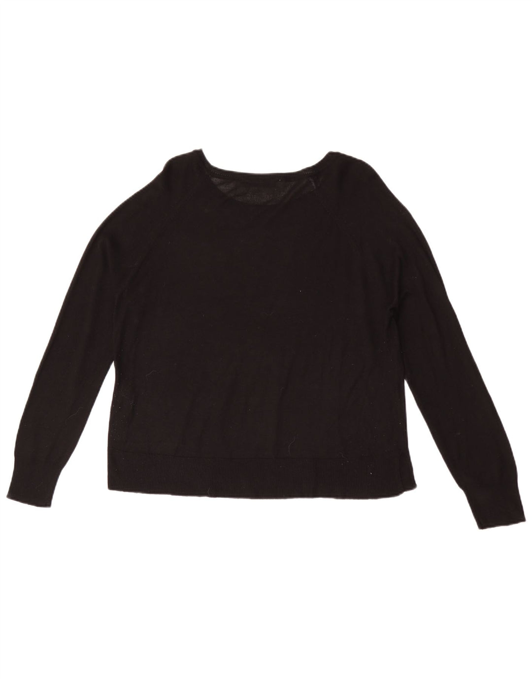 Maglione Zara da donna con scollo a barca UK 14 viscosa nera media